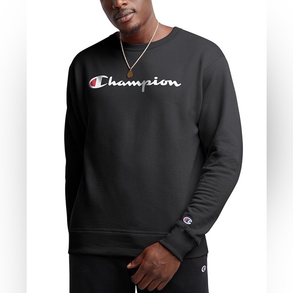 Champion Other - Champion Black Crewneck with Logo